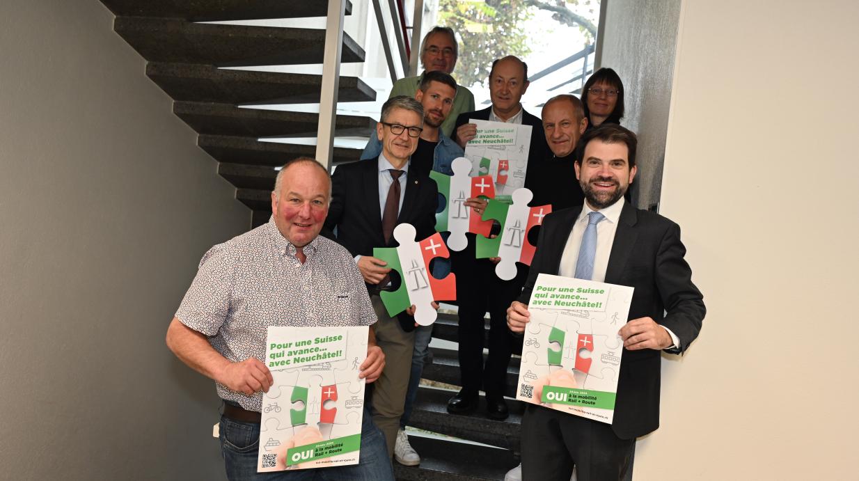 La CNCI avec 11 autres associations économiques, le Centre, le PLR et l’UDC neuchâtelois roulent pour l’arrêté fédéral sur l’étape d’aménagement 2023 des routes nationales.