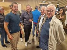 Damien Challandes (Challandes Plâtrerie Peinture Sàrl), Damien Boscaglia (membre du comité employé chez Buschini SA), Yves-André Maulini (past-president de la commission de formation ANEPP) et Hermann FUHRER (membre d’honneur)